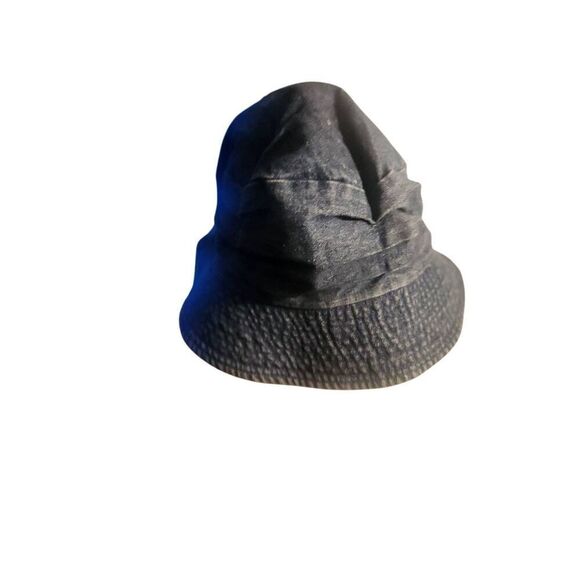 90s Vintage Denim Bucket Hat Rouched - Picture 1 of 4